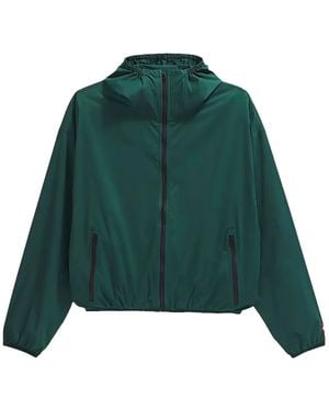 The North Face Tnf Box Packable Hooded Wind Jacket "Hunter" Nf0A8Efw1Ki" - Green