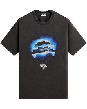 Kith Back To The Future Delorean Front Back Vintage T-Shirt Khm030056 001" - Black