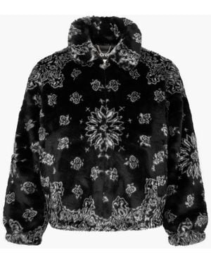 Supreme Bandana Faux Fur Bomber Jacket "ss 21" - Black