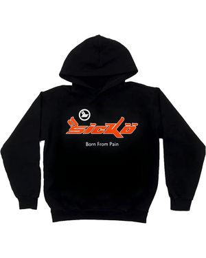 Sicko Bornfrompain Og Pain Hooded Sweatshirt Sck008" - Black