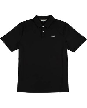 Malbon Golf Takout Fairway Polo Shirt Mu 9402 Blk" - Black