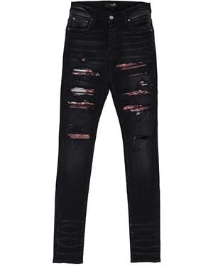 Amiri Bandana Thrasher Jeans "Aged Tie Dye" Ss22Mds006 023" - Black