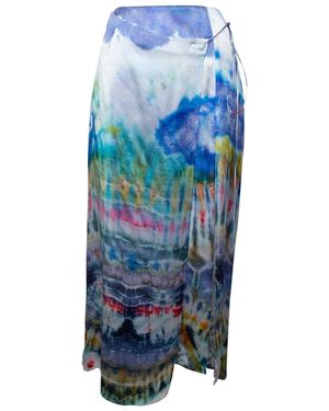 Amiri Tie Dye Wrap Skirt "Multicolored" Amr-Xbtm-0120" - Black
