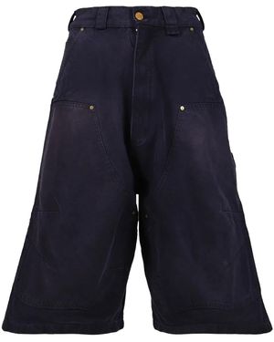 Willy Chavarria Stockton Double Knee Short Wcbtm0006014" - Blue