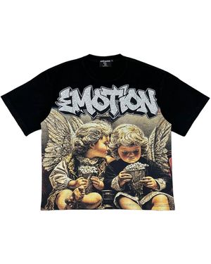 Mixed Emotions Angel Whispers T-Shirt Mixe120" - Black