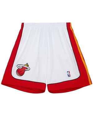 Mitchell & Ness Swingman Shorts "Nba Heat 2005" Smsh5670 Mhe05Pppwhit" - Red