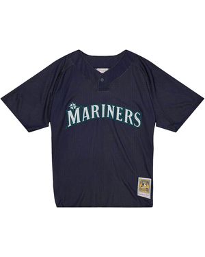 Mitchell & Ness Authentic Ken Griffey Jr Seattle Mariners 2010 Bp Jersey Abpj5316 Sma10Kgjmabl" - Blue