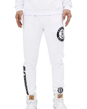 Pro Standard Nba Brooklyn Nets Logo Joggers Joggers Bbn452495 Wht" - Black