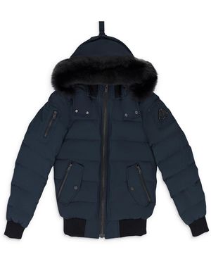 Moose Knuckles Onyx Ladriere Shearling Bomber Msk Wotw 0011" - Blue
