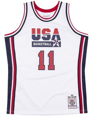 Mitchell & Ness Nba Authentic Jersey Usa 1992 Karl Malone Ajy4Ac19086 Usawhit92Kma" - Black