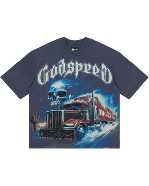 GODSPEED NEW YORK Interstate Fate T-Shirt Gs365" - Blue