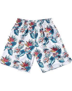 Mitchell & Ness Nba Floral Swingman Shorts "1991 New York Knicks" Smshng18271-Nykblck91" - Blue