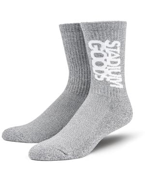 Stadium Goods Crew Socks Flannel" Sgs0479" - Black