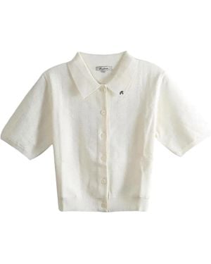 Malbon Golf Ren Polo Shirt "Vanilla" Mw 0313 Van" - Black