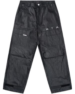RTA Wylie Cargo Trousers "Shiny" Mlfqk1087 J1407Shblk" - Black