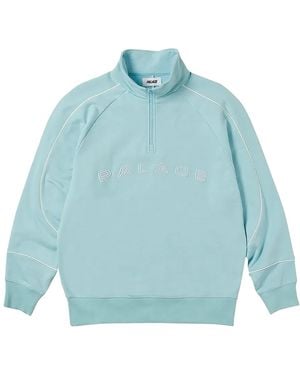 Palace Sport Piped 1/4 Zip "Crystalised" P0047" - Blue