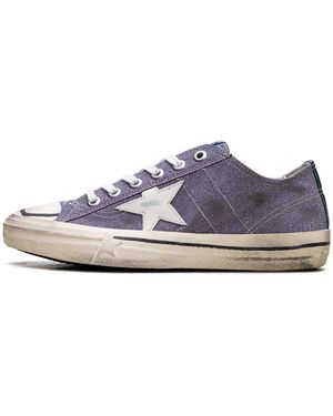 Golden Goose V-Star Lab "Lilac Leather And Glitter With Star" Gwf00129 F006427 82780" - Black