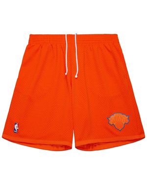 Mitchell & Ness Nba Christmas Day Shorts Knicks 2012 Smsh6516 Nyk12Ppporan" - Orange