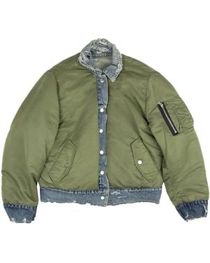Amiri Reversible Denim Trucker Jacket Wortb Nylino" - Green