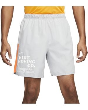 Nike Dri-Fit Challenger 18Cm Unlined Versatile Shorts "Light Smoke Bright Mandarin Summit" Dx0914 077" - Black