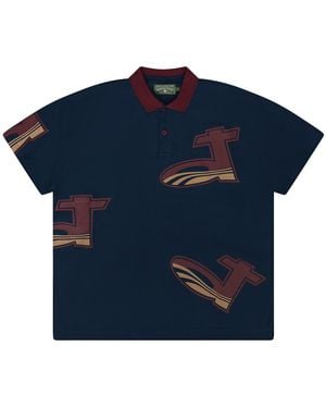 DENIM TEARS 24 Polo T-Shirt Dt696" - Blue