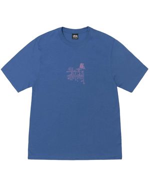 Stussy Bloom T-Shirt Stus382" - Blue