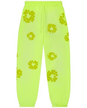 DENIM TEARS Mono Cotton Wreath Joggers "Neon" Dt111" - Green