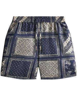 Kith Silk Twill Lewis Shorts Khm060592 438" - Black