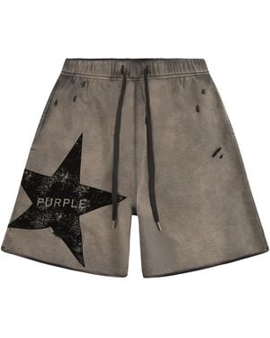 Purple Brand Star Wordmark Shorts P446 Mfbf826" - Black