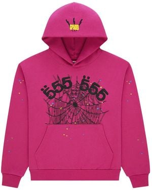 Sp5der Angel Number Hoodie 307" - Black