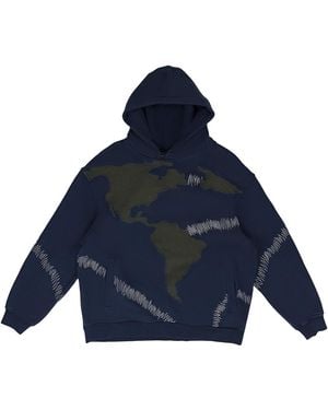 Who Decides War Pangia Pullover Hoodie 11100220010" - Blue