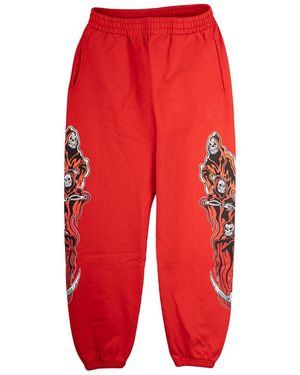 Warren Lotas Three Reapers Valentine Joggers Wl058" - Red