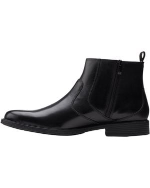 Clarks Whiddon Zip Leather" 26155039" - Black