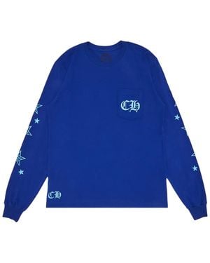 Chrome Hearts Star Long-Sleeve T-Shirt Chrm1148" - Blue