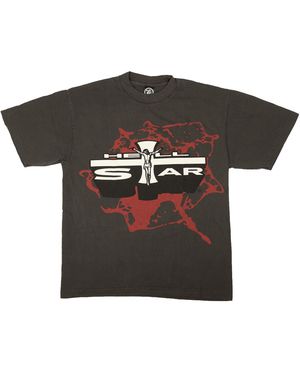 HELLSTAR Jesus Emblem Vintage T-Shirt Hsr039" - Black