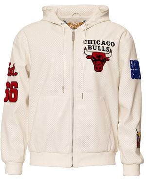 Jeff Hamilton Chicago Bulls 1966 Lightweight Vegan Zip-Up Hooded Jacket Nba 147Whtde Bulls" - Black