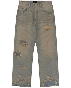 Purple Brand Verditer Destroyed Wide-Leg Jeans "Light" P018_Vedl225" - Black