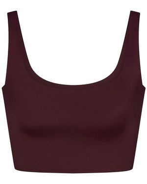 Skims Shine Scoop Neck Bra Top "Nike - Red