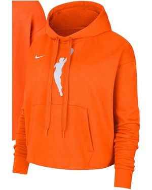 Nike Wnba Team 13 Courtside Cropped Pullover Hoodie Dv6450 820" - Orange