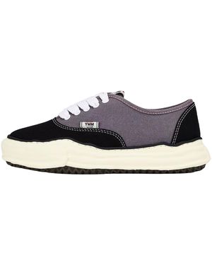 Maison Mihara Yasuhiro Baker Og Sole Bicolour Canvas Low A13Fw738 Blk" - Black