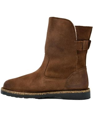 Birkenstock Uppsala Shearling Suede Leather "Espresso" 1021098" - Brown