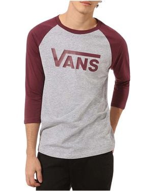 Vans Classic Ragl T-Shirt "Athletic Heather Prune" Vn0002Qqtn0" - Black