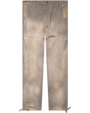 Rhude Reza Denim Double Knee Pant Fw23Pa11320671 Oliv" - Black