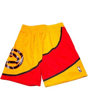 Mitchell & Ness Swingman Shorts "Nba Atlanta Hawks 1986" Smshgs20123 Ahayell86" - Yellow