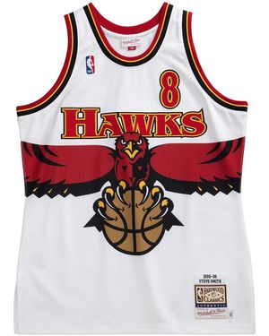 Mitchell & Ness Nba Authentic Jersey Hawks 1995 Steve Smith Ajy4Sb19087 Ahawhit95Ssm" - Black