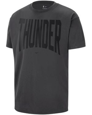 Nike Oklahoma City Thunder Peak Travel T-Shirt "Dark Charcoal" Iu1346 099" - Black