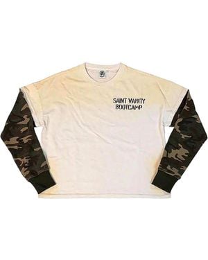 SAINT VANITY Bootcamp Thermal Long-Sleeve T-Shirt Sv009" - Black