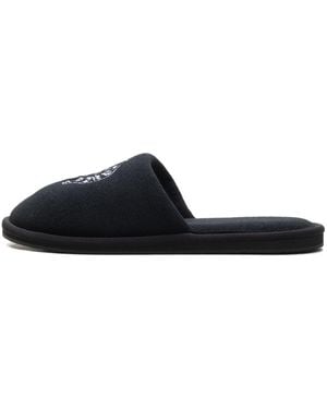 Chrome Hearts Embroidered Horseshoe Hotel Slippers Chrm1480" - Black