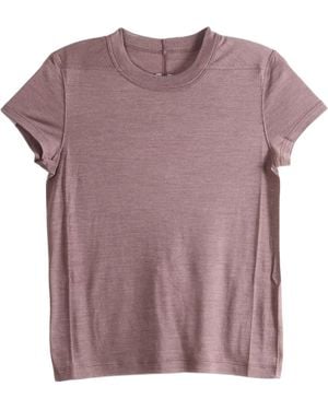 Rick Owens Cropped Level T-Shirt "Grape" Rp02F5235 Jsw 86" - Purple