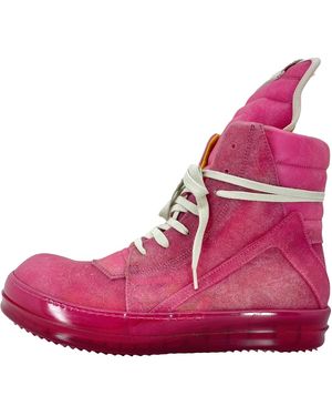 Rick Owens Geobasket Trainer High "Hot Clear" Ru01C4894 Lct 131330" - Black